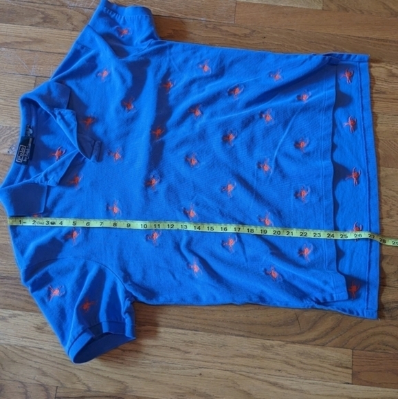 Halloween Polo‎ by Ralph Lauren Large Custom Fit Blue Polo w/ Embroidered Spider - Picture 9 of 10